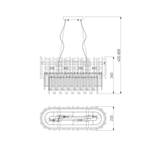 Подвесная люстра Bogates Piano 340/4 Подвесная люстра Bogates Piano 340/4