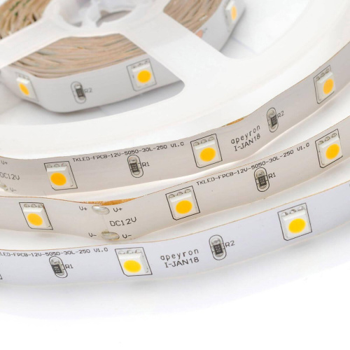 Светодиодная лента Apeyron 7,2W/m 30Led/m 5050SMD дневной белый 5M 00-149 Светодиодная лента Apeyron 7,2W/m 30Led/m 5050SMD дневной белый 5M 00-149