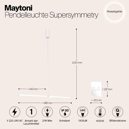 Подвесной светильник Maytoni P096PL-L11WK1 Подвесной светильник Maytoni P096PL-L11WK1