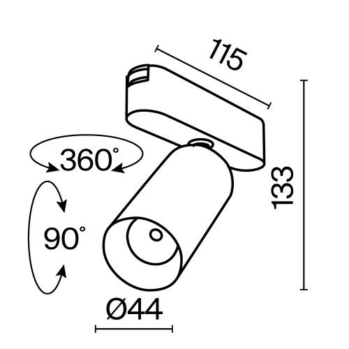 Трековый светильник Technical TR103-1-12W4K-M-W Трековый светильник Technical TR103-1-12W4K-M-W