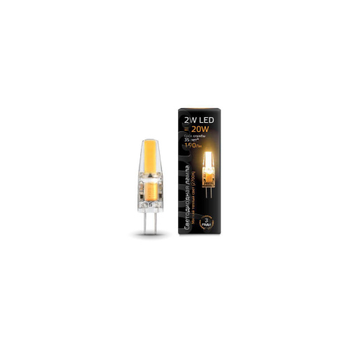 Лампа светодиодная Gauss G4 2W 2700K прозрачная 107707102 Лампа светодиодная Gauss G4 2W 2700K прозрачная 107707102