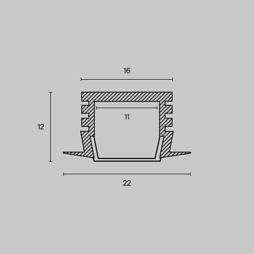 Профиль Maytoni Technical ALM006S-2M Профиль Maytoni Technical ALM006S-2M