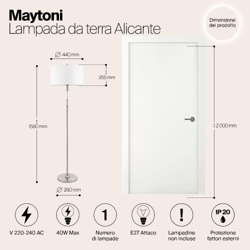 Торшер Maytoni Alicante MOD014FL-01N Торшер Maytoni Alicante MOD014FL-01N