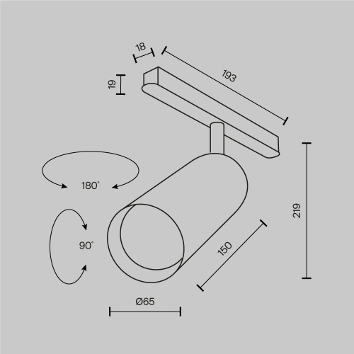 Трековый светильник Technical TR032-2-20W2.7K-M-B Трековый светильник Technical TR032-2-20W2.7K-M-B