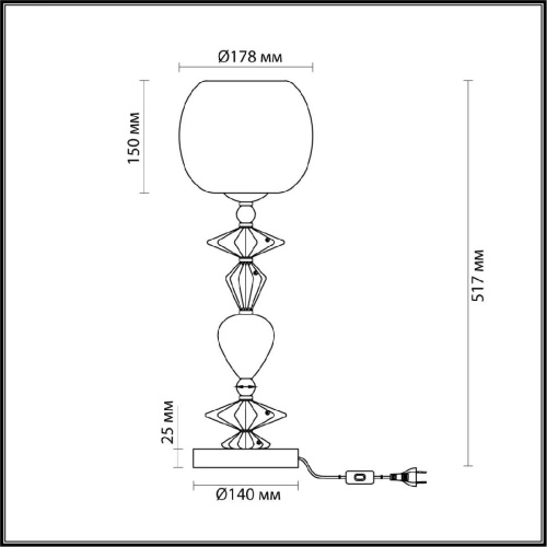 Настольная лампа Odeon Light Classic Bizet 4893/1T Настольная лампа Odeon Light Classic Bizet 4893/1T