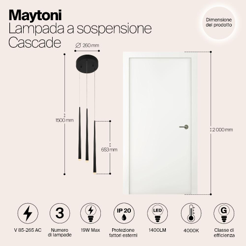 Подвесной светильник Maytoni MOD132PL-L28BK1 Подвесной светильник Maytoni MOD132PL-L28BK1