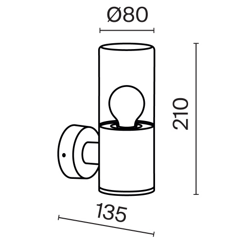 Настенный светильник (бра) Outdoor O432WL-01GF Настенный светильник (бра) Outdoor O432WL-01GF