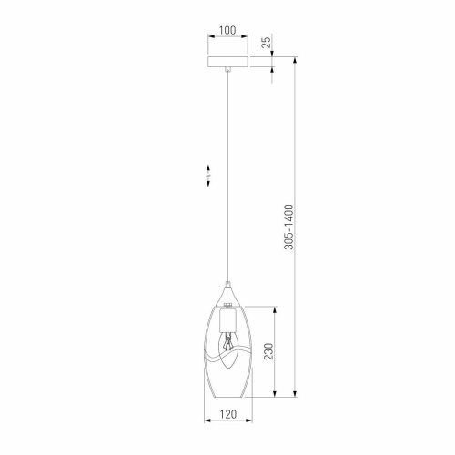 Подвесной светильник Eurosvet Lotus 50222/1 голубой Подвесной светильник Eurosvet Lotus 50222/1 голубой