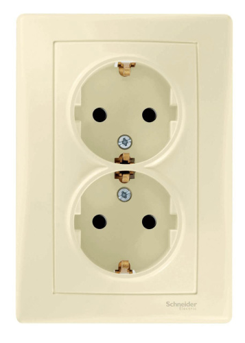 Розетка двойная Schneider Electric Sedna с/з без шторок 16A 250V SDN3000647 Розетка двойная Schneider Electric Sedna с/з без шторок 16A 250V SDN3000647