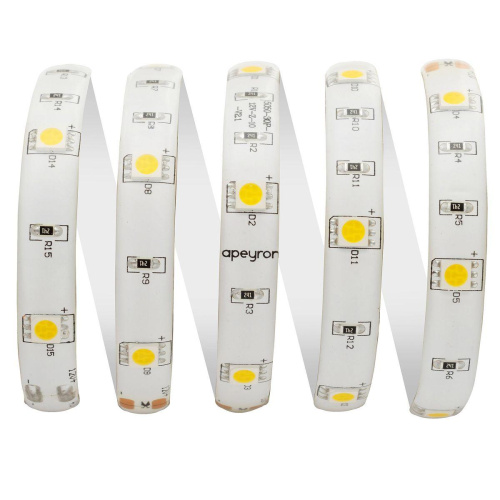 Светодиодная влагозащищенная лента OGM 7,2W/m 30LED/m 5050SMD теплый белый 5M LSE-154 Светодиодная влагозащищенная лента OGM 7,2W/m 30LED/m 5050SMD теплый белый 5M LSE-154