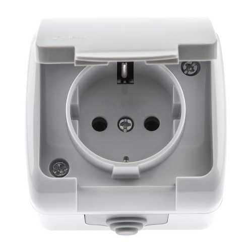 Розетка ЭРА Intro Atlantic Schuko 2P+E 16A 250V с крышкой 5-201-03 Б0050945 Розетка ЭРА Intro Atlantic Schuko 2P+E 16A 250V с крышкой 5-201-03 Б0050945