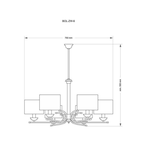 Подвесная люстра Kutek Mood Bolt BOL-ZW-6 (N) Подвесная люстра Kutek Mood Bolt BOL-ZW-6 (N)