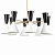 Люстра Cairo Chandelier 8 Arm Black And White By Imperiumloft