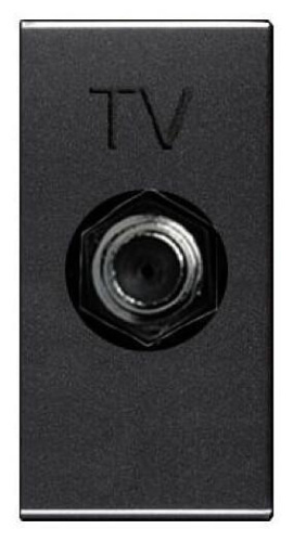 Розетка TV ABB Zenit антрацит 2CLA215000N1801