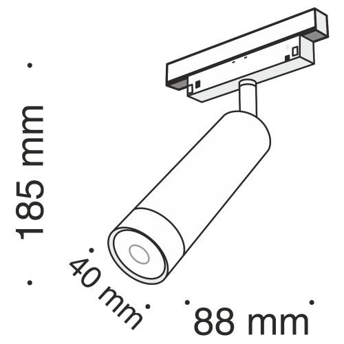 Трековый светодиодный светильник для магнитного шинопровода Maytoni Track Lamps TR019-2-7W3K-B Трековый светодиодный светильник для магнитного шинопровода Maytoni Track Lamps TR019-2-7W3K-B