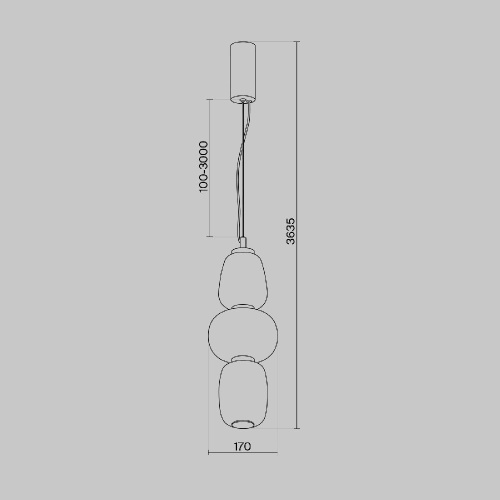Подвесной светильник Maytoni MOD267PL-L28CH3K Подвесной светильник Maytoni MOD267PL-L28CH3K