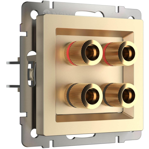 Акустическая розетка Werkel х4 шампань WL11-AUDIOx4 4690389124495 Акустическая розетка Werkel х4 шампань WL11-AUDIOx4 4690389124495