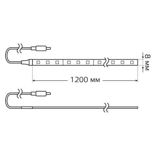 Светодиодная влагозащищенная лента Gauss 4,5W/m 30LED/m 2835SMD теплый белый 1,2M 311011105 Светодиодная влагозащищенная лента Gauss 4,5W/m 30LED/m 2835SMD теплый белый 1,2M 311011105