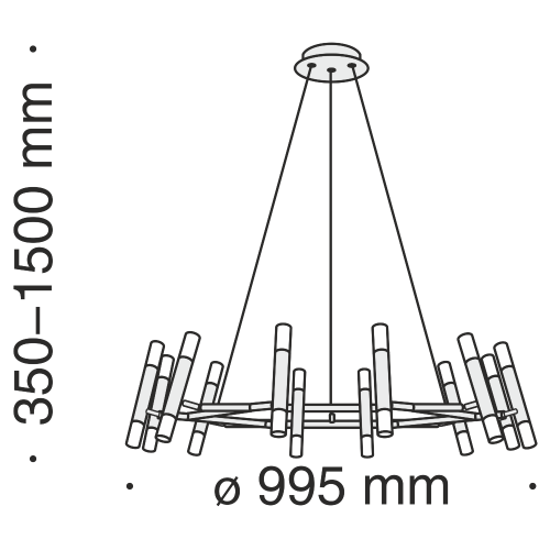 Подвесная люстра Maytoni Vigo MOD031PL-24B Подвесная люстра Maytoni Vigo MOD031PL-24B