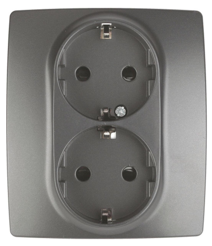 Розетка ЭРА 12 2x2P E Schuko со шторками 16A 250V 12-2104-12 Б0019331 Розетка ЭРА 12 2x2P E Schuko со шторками 16A 250V 12-2104-12 Б0019331