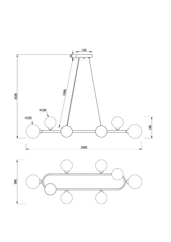 Подвесной светильник Freya FR5222PL-08B Подвесной светильник Freya FR5222PL-08B