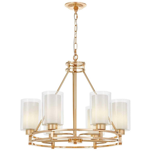 Подвесная люстра Lumina Deco Marietta LDP 8025-6 F.GD+WT Подвесная люстра Lumina Deco Marietta LDP 8025-6 F.GD+WT