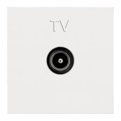 Розетка TV ABB Zenit альпийский белый 2CLA225070N1101