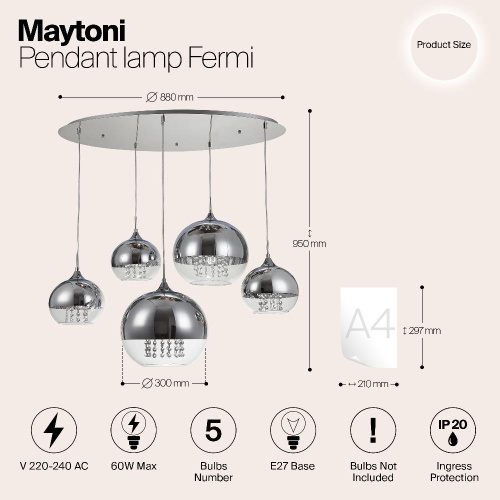 Подвесной светильник Maytoni P140-PL-170-5-N Подвесной светильник Maytoni P140-PL-170-5-N