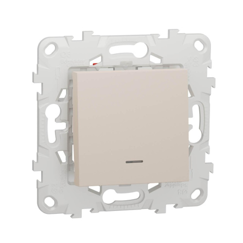 Переключатель одноклавишный перекрестный с подсветкой Schneider Electric Unica New NU520544N