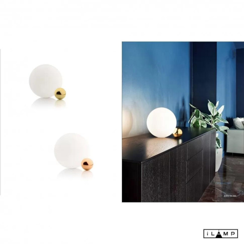 Настольная лампа iLamp Mono 10240T/1-D250 WH-GL Настольная лампа iLamp Mono 10240T/1-D250 WH-GL