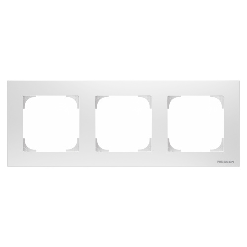 Рамка 3-постовая базовая ABB Sky альпийский белый 2CLA857310A1101