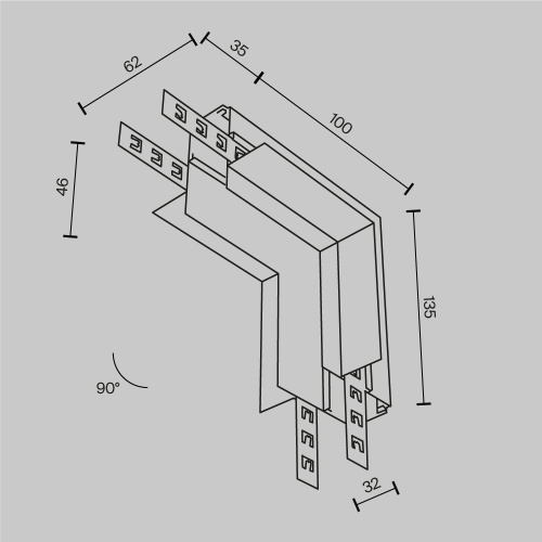 Комплектующие для встраиваемой трековой системы Technical TRA034ICL-42.12W Комплектующие для встраиваемой трековой системы Technical TRA034ICL-42.12W