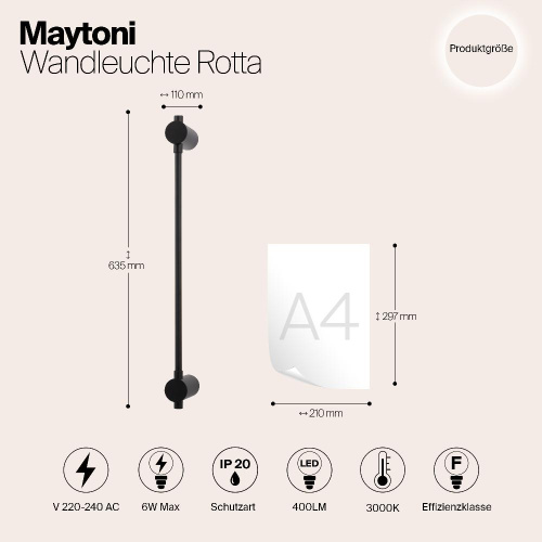 Бра Maytoni Rotta MOD413WL-L6B3K
