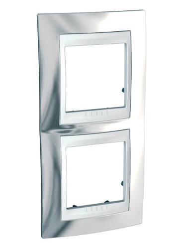 Рамка 2-постовая вертикальная Schneider Electric Unica Хамелеон MGU66.004V.810 Рамка 2-постовая вертикальная Schneider Electric Unica Хамелеон MGU66.004V.810