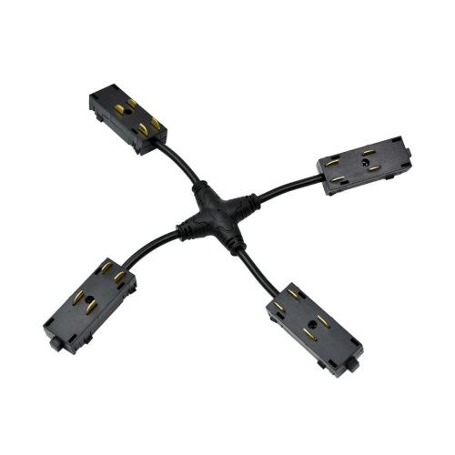 Коннектор X-образный гибкий Denkirs Smart TR2116-BK Коннектор X-образный гибкий Denkirs Smart TR2116-BK
