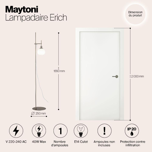 Торшер Maytoni Erich MOD221-FL-01-N Торшер Maytoni Erich MOD221-FL-01-N
