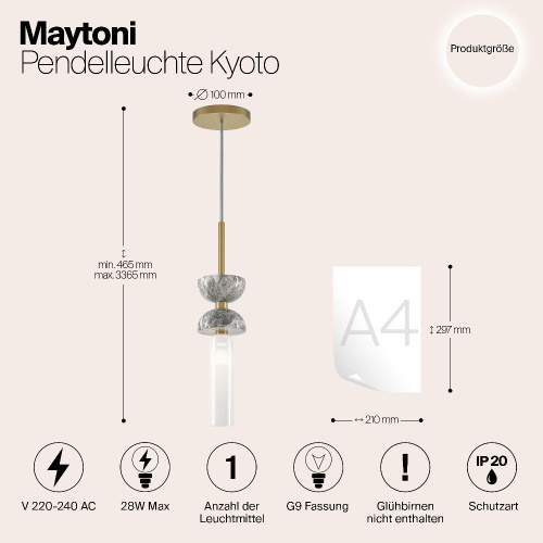 Подвесной светильник Maytoni MOD178PL-01GR Подвесной светильник Maytoni MOD178PL-01GR