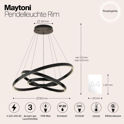 Подвесной светильник Maytoni MOD058PL-L100B3K Подвесной светильник Maytoni MOD058PL-L100B3K