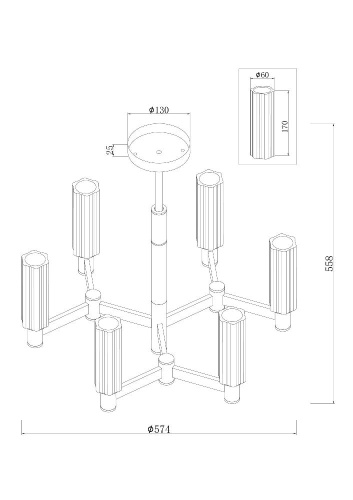 Подвесная люстра Freya Ambra FR5167PL-06BS Подвесная люстра Freya Ambra FR5167PL-06BS