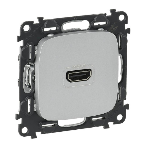 Розетка HDMI Legrand Valena Allure алюминий 754717 Розетка HDMI Legrand Valena Allure алюминий 754717