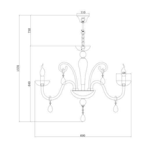 Подвесная люстра Rivoli Sposa 1003-208 Б0037771