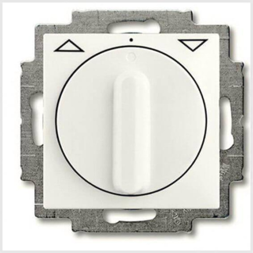 Выключатель жалюзи поворотный с фиксацией ABB Basic55 chalet-белый 2CKA001101A0930