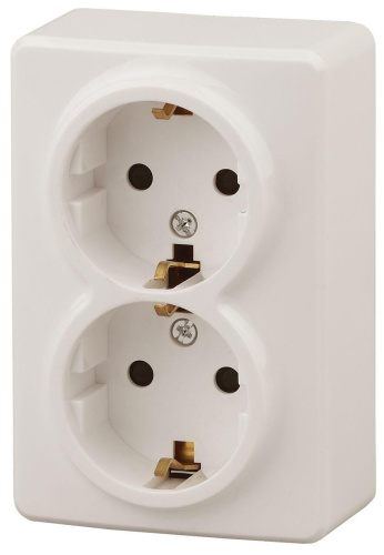 Розетка ЭРА Эксперт 2х2P E Schuko 16A 250V 11-2205-02 Б0020692 Розетка ЭРА Эксперт 2х2P E Schuko 16A 250V 11-2205-02 Б0020692
