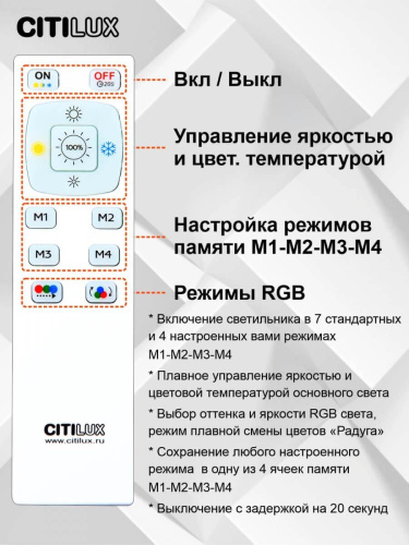 Потолочный светодиодный светильник Citilux Симпла CL714K480G Потолочный светодиодный светильник Citilux Симпла CL714K480G