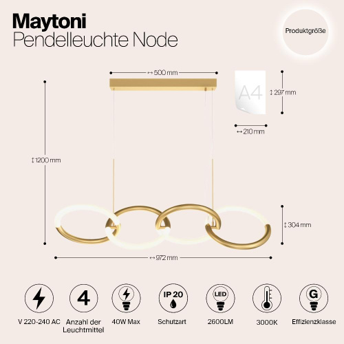 Подвесной светильник Maytoni MOD165PL-L40G3K Подвесной светильник Maytoni MOD165PL-L40G3K