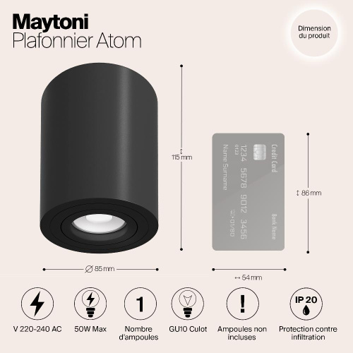 Потолочный светильник Maytoni Alfa C016CL-01B