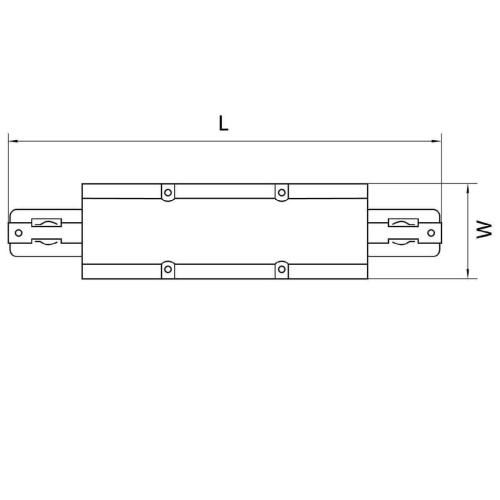 Коннектор прямой Lightstar Barra 504186 Коннектор прямой Lightstar Barra 504186