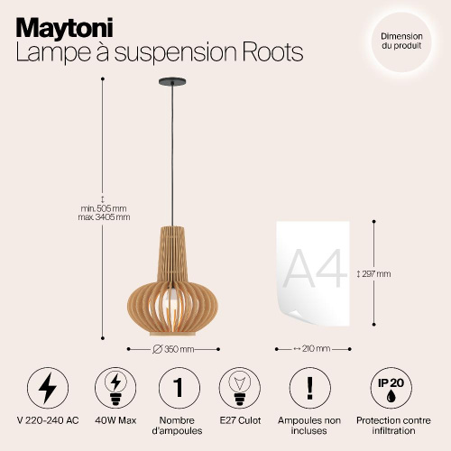 Подвесной светильник Maytoni MOD193PL-01W1 Подвесной светильник Maytoni MOD193PL-01W1