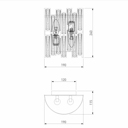 Настенный светильник Bogates Frammenti 352/2 Strotskis Настенный светильник Bogates Frammenti 352/2 Strotskis