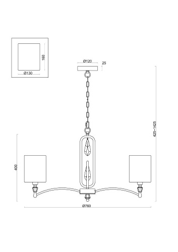 Подвесная люстра Freya Riverside FR1007PL-07BS Подвесная люстра Freya Riverside FR1007PL-07BS